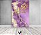 Painel De Festa Vertical 1,50 x 2,20 - Efeito Mármore Roxo com Dourado 50 Anos 048 - Imagem 2