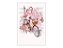 Painel De Festa Vertical 1,50 x 2,20 - Paris Vintage Flores Rosas 004 - Imagem 1