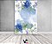 Painel De Festa Vertical 1,50 x 2,20 - Flores Aquarela Azul 149 - Imagem 2