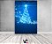 Painel De Festa Vertical 1,50 x 2,20 - Árvore de Natal Azul Efeito Iluminada 032 - Imagem 2