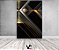Painel De Festa Vertical 1,50 x 2,20 - Efeito Geométrico Preto com Dourado Chique 024 - Imagem 2