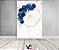 Painel De Festa Vertical 1,50 x 2,20 - Efeito Mármore Floral Azul 028 - Imagem 2