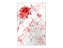 Painel De Festa Vertical 1,50 x 2,20 - Flores Efeito Mármore Vermelho e Prata 061 - Imagem 1