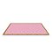 Painel De Festa Tapete Em Lona 2,50x1,35 - Capitonê Realeza Rosa Moldura Dourado 003 - Imagem 1