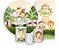 Painel De Festa + Trio De Capas Cilindro + Faixa Veste Fácil - Safari Cute 005 - Imagem 1