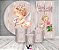 Painel De Festa + Trio De Capas Cilindro + Faixa Veste Fácil - Batizado Anjinho Rose 002 - Imagem 2