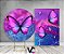 Painel De Festa Redondo 1,50x1,50 + Vertical 1,50x2,20 - Borboleta Efeito Glitter Azul e Rosa 004 - Imagem 2