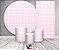 Painel De Festa + Trio De Capas Cilindro + Faixa Veste Fácil - Estampa Xadrez Rosa Suave 023 - Imagem 2