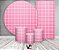 Painel De Festa + Trio De Capas Cilindro + Faixa Veste Fácil - Estampa Xadrez Rosa 024 - Imagem 2