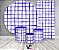 Painel De Festa + Trio De Capas Cilindro + Faixa Veste Fácil - Estampa Grid Azul Royal 032 - Imagem 2