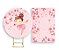 Painel De Festa Redondo 1,50x1,50 + Vertical 1,50x2,20 - Bailarina Floral Rosa 010 - Imagem 1