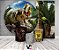 Painel De Festa + Trio De Capas Cilindro + Faixa Veste Fácil - Dinossauro Realista 002 - Imagem 2