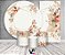Painel De Festa + Trio De Capas Cilindro + Faixa Veste Fácil - Bege Floral 037 - Imagem 2