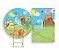 Painel De Festa Redondo 1,50x1,50 + Vertical 1,50x2,20 - Dinossauros Baby Cute 001 - Imagem 1