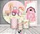 Painel De Festa + Trio De Capas Cilindro + Faixa Veste Fácil - Fazendinha Rosa Menina 017 - Imagem 2