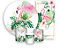 Painel De Festa + Trio De Capas Cilindro + Faixa Veste Fácil - Flamingo Rosa Aquarela 003 - Imagem 1