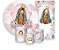 Painel De Festa + Trio De Capas Cilindro + Faixa Veste Fácil - Santa Nossa Senhora Aparecida Cute 008 - Imagem 1