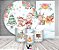 Painel De Festa + Trio De Capas Cilindro + Faixa Veste Fácil - Natal Papai Noel Cute 007 - Imagem 2