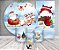 Painel De Festa + Trio De Capas Cilindro + Faixa Veste Fácil - Natal Papai Noel Treno 012 - Imagem 2