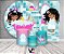 Painel De Festa + Trio De Capas Cilindro + Faixa Veste Fácil - Dia de Spa Banheira Menina 002 - Imagem 2