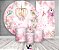 Painel De Festa + Trio De Capas Cilindro + Faixa Veste Fácil - Jardim Passarinhos Rosa Menina 001 - Imagem 2