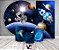 Painel De Festa + Trio De Capas Cilindro + Faixa Veste Fácil - Astronauta Galáxia Planetas 003 - Imagem 2