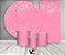 Painel De Festa + Trio De Capas Cilindro + Faixa Veste Fácil - Efeito Glitter Rosa Claro Brilhante 020 - Imagem 2