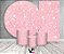 Painel De Festa + Trio De Capas Cilindro + Faixa Veste Fácil - Efeito Glitter Rosa Pastel com Brilho 034 - Imagem 2