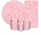 Painel De Festa + Trio De Capas Cilindro + Faixa Veste Fácil - Efeito Glitter Rosa Pastel com Brilho 034 - Imagem 1