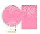 Painel De Festa Redondo 1,50x1,50 + Vertical 1,50x2,20 - Efeito Glitter Rosa 013 - Imagem 1