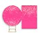 Painel De Festa Redondo 1,50x1,50 + Vertical 1,50x2,20 - Efeito Glitter Pink 014 - Imagem 1