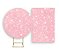 Painel De Festa Redondo 1,50x1,50 + Vertical 1,50x2,20 - Efeito Glitter Rosa Claro 019 - Imagem 1