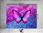 Painel de Festa Horizontal 1,55 X 1,20 - Borboleta Azul e Rosa Efeito Glitter 001 - Imagem 2
