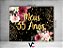 Painel de Festa Horizontal 1,55 X 1,20 - Meus 35 Anos Dourado Floral 005 - Imagem 2