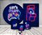 Kit 2 Painéis De Festa + Trio De Capas Cilindro - Video Game Azul e Vermelho 005 - Imagem 2