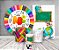 Kit 2 Painéis De Festa + Trio De Capas Cilindro - Formatura ABC Lápis Colorido 002 - Imagem 2