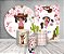 Kit 2 Painéis De Festa + Trio De Capas Cilindro - Country Rosa  Boiadeira Floral 008 - Imagem 2