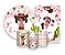 Kit 2 Painéis De Festa + Trio De Capas Cilindro - Country Rosa  Boiadeira Floral 008 - Imagem 1