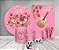 Kit 2 Painéis De Festa + Trio De Capas Cilindro - Chapéu de Boiadeira Com Flores Rosas 009 - Imagem 2