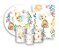 Kit 2 Painéis De Festa + Trio De Capas Cilindro - Abelhinha Cute Floral 001 - Imagem 1