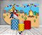 Kit 2 Painéis De Festa + Trio De Capas Cilindro - Festa Junina Casal na Cidadezinha 002 - Imagem 2
