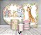 Kit 2 Painéis De Festa + Trio De Capas Cilindro - Animais Safari Florido 002 - Imagem 2