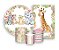 Kit 2 Painéis De Festa + Trio De Capas Cilindro - Animais Safari Florido 002 - Imagem 1