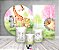 Kit 2 Painéis De Festa + Trio De Capas Cilindro - Safari Cute 012 - Imagem 2