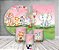 Kit 2 Painéis De Festa + Trio De Capas Cilindro - Safari Rosa Florido 013 - Imagem 2