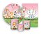 Kit 2 Painéis De Festa + Trio De Capas Cilindro - Safari Rosa Florido 013 - Imagem 1