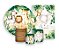 Kit 2 Painéis De Festa + Trio De Capas Cilindro - Safari Animais Vegetação 024 - Imagem 1