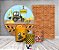 Kit 2 Painéis De Festa + Trio De Capas Cilindro - Construção Escavadeira 002 - Imagem 2