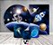 Kit 2 Painéis De Festa + Trio De Capas Cilindro - Astronauta Galáxia Realista 001 - Imagem 2