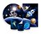 Kit 2 Painéis De Festa + Trio De Capas Cilindro - Astronauta Galáxia Realista 001 - Imagem 1